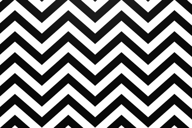 Foto un disegno a zigzag bianco e nero