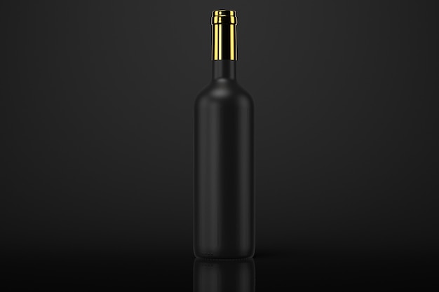 Black wine bottle 