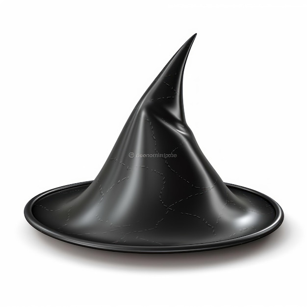 Photo a black witch hat with a pointed tip.