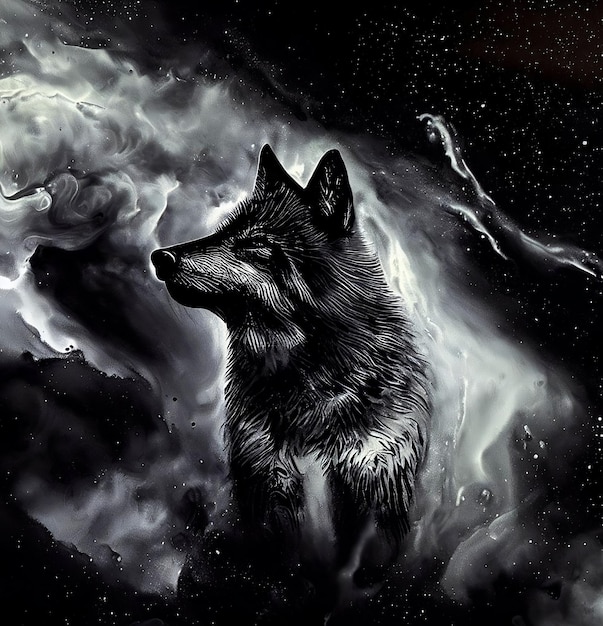 Black Wolf Art