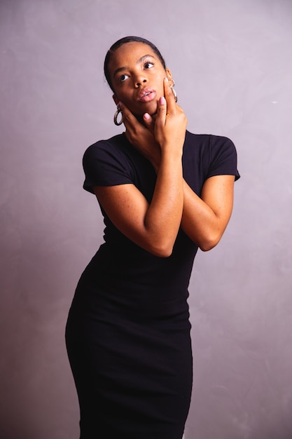 Black woman. Black woman portrait in photo studio