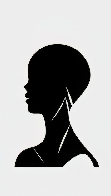 black woman profile silhouette