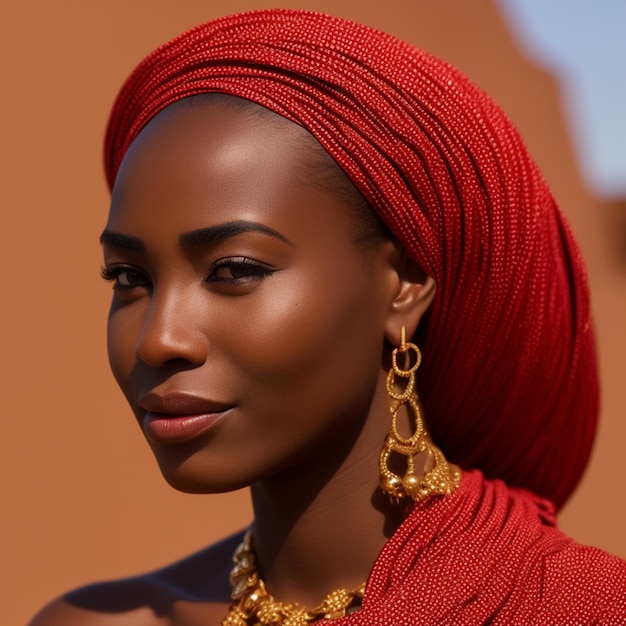 black woman with turban