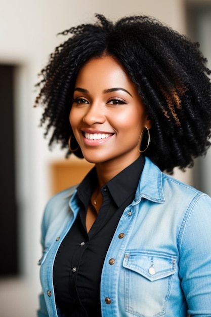 Black woman worker employee realistic highly defined high quality