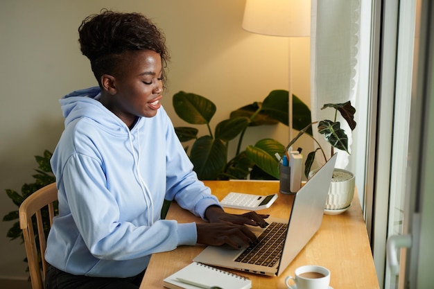 Black Woman Working on Laptop