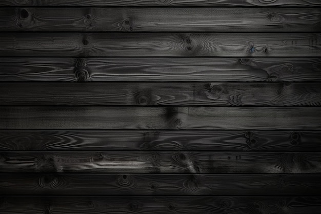 Photo black wood wall texture for background generative ai