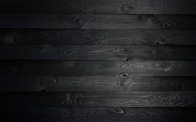 Черный деревянный фон, старая деревянная текстура