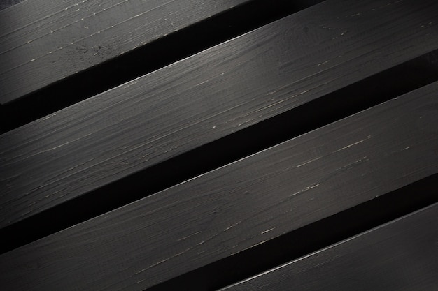 Black wooden board as background