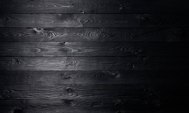 Black wooden , old wooden planks texture