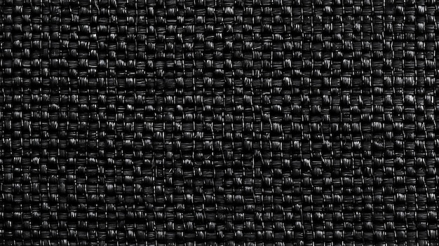 A black woven fabric with a woven pattern