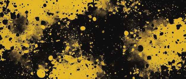 Black and yellow abstract dirty grunge background generated by AI