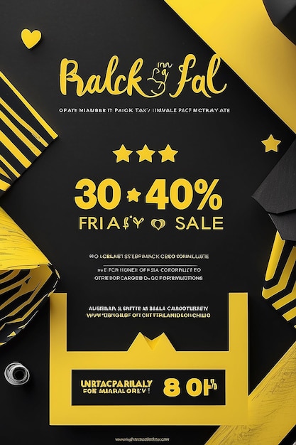 Photo black and yellow modern black friday sale instagram story