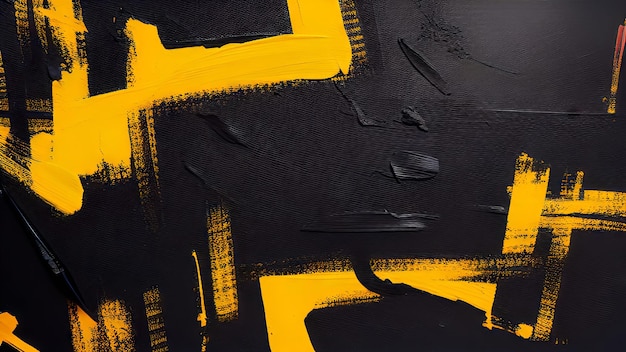 A black and yellow painting