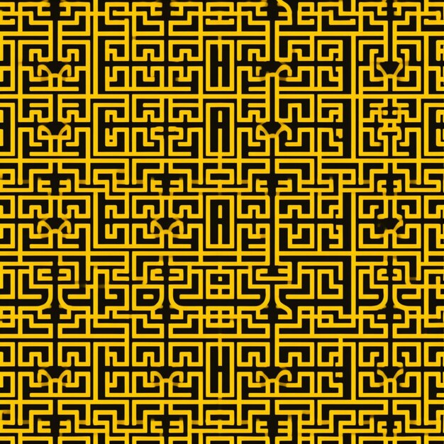 Photo a black and yellow pattern with the letter s on it.