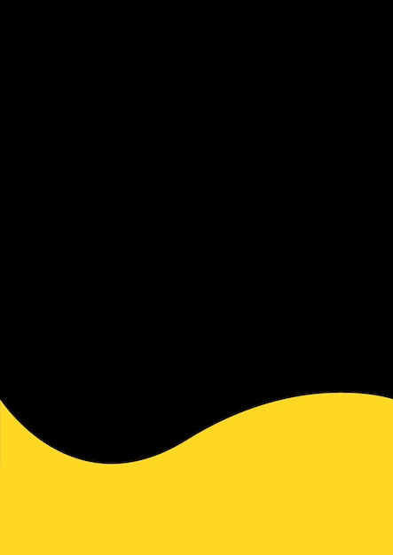 Black and yellow wave pattern vertical background template