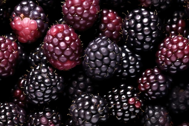 Blackberry berries as background