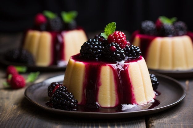 Blackberry Bourbon Bash Flan