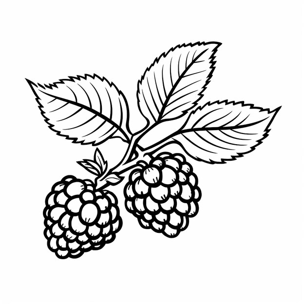 blackberry coloring page