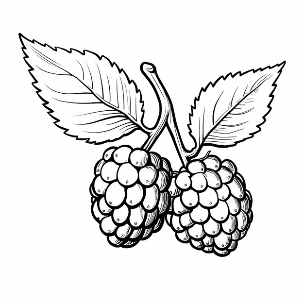 Photo blackberry coloring page