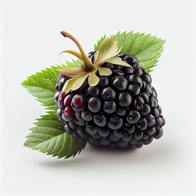 Blackberry fruit isolated on white background