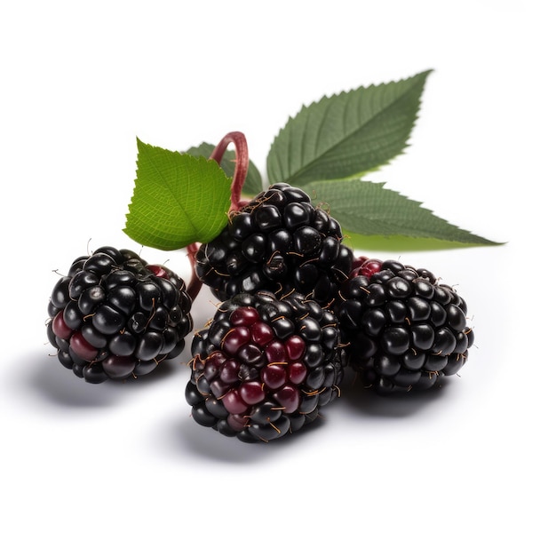 Blackberry fruit isolated on white background