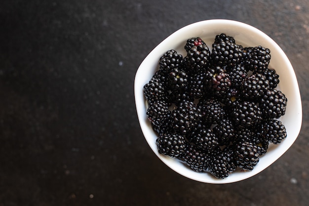 Blackberry juicy sweet berries ripe harvest vitamins food organic products meal snack copy space