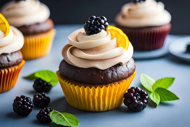 Blackberry limonade cupcakes generatieve ai