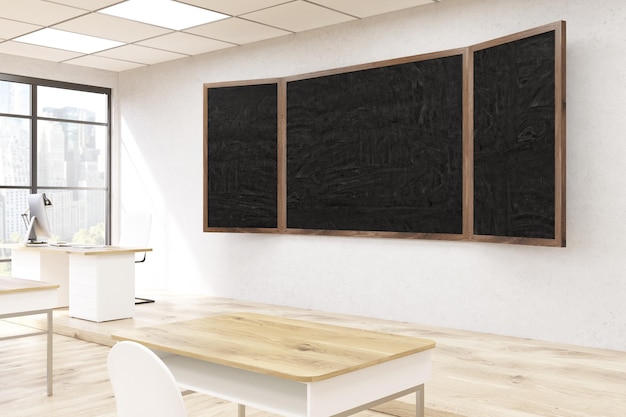 Blackboard in classroom