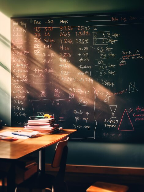 Photo blackboard in a classroom