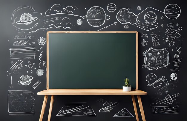 Photo blackboard creativity space concept abstract background