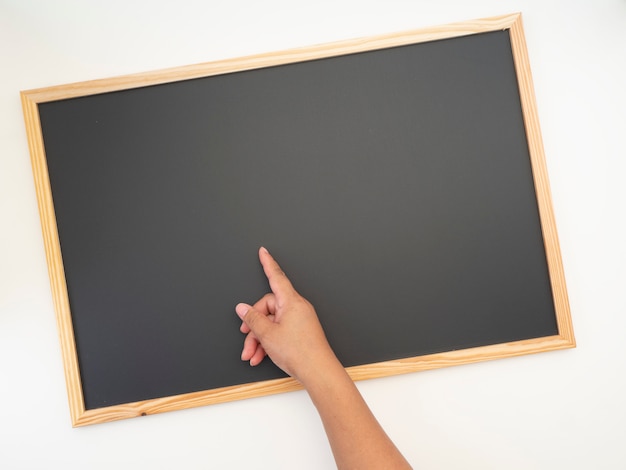 Blackboard, houten frame, lege ruimte voor ontwerp