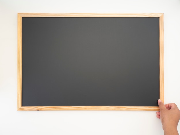 Blackboard, houten frame, lege ruimte voor ontwerp