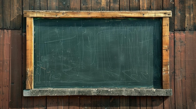 Foto blackboard op hout generatieve ai