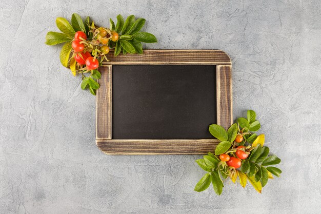 Blackboard with Autumn decorations