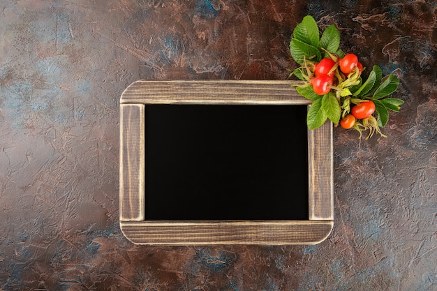 Blackboard with Autumn decorations