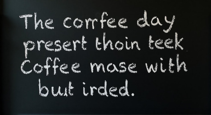 Photo a blackboard with a chalkboard that says quot we are coffee in a cup quot