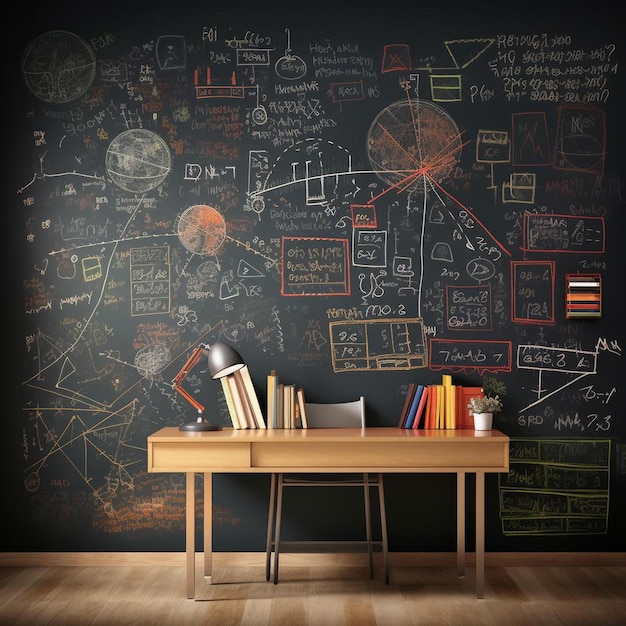 a blackboard with a lot of writing on it