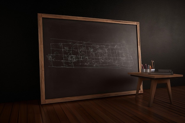 A blackboard with the state of the state written on it