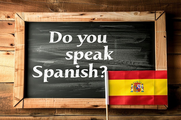 a blackboard with a text written do you speak spanish