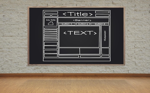 Blackboard with web page