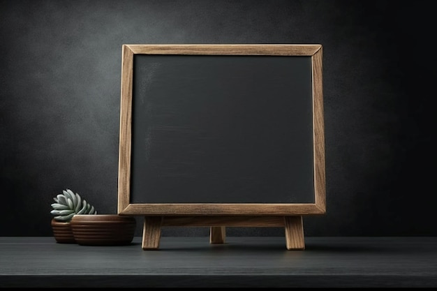 a blackboard with a white board on the wall