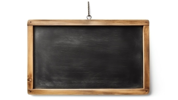 A blackboard with a wooden frame