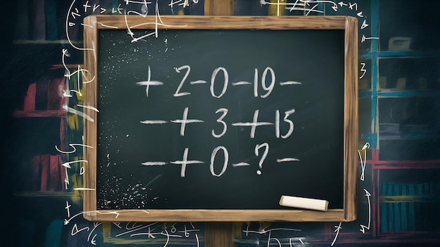 Photo blackboard with the wrong amount