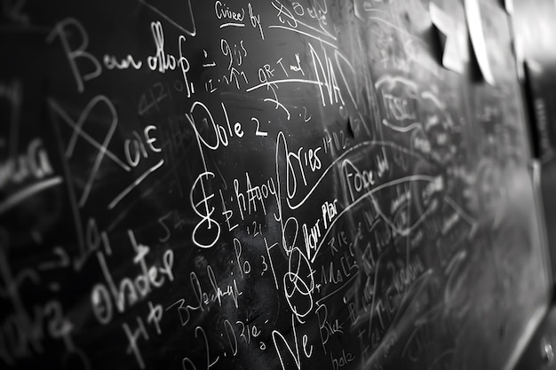 Photo a blackboard