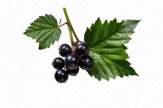 Blackcurrant Isolated on Transparent White Background