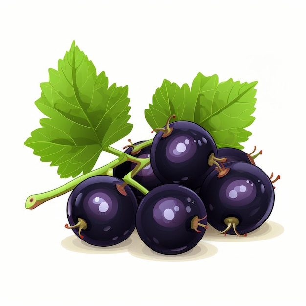 Blackcurrant isolated on White Background