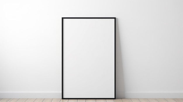 A blackframed white wall