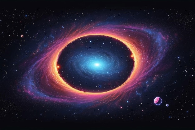 Foto sfondi di buchi neri in stile pixel art spazio, galassia, cosmo, universo, vista fantastica per
