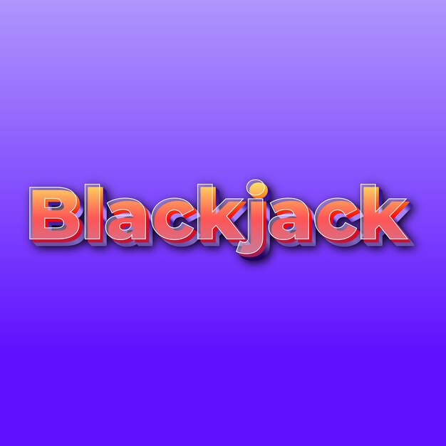 BlackjackText effect JPG gradient purple background card photo