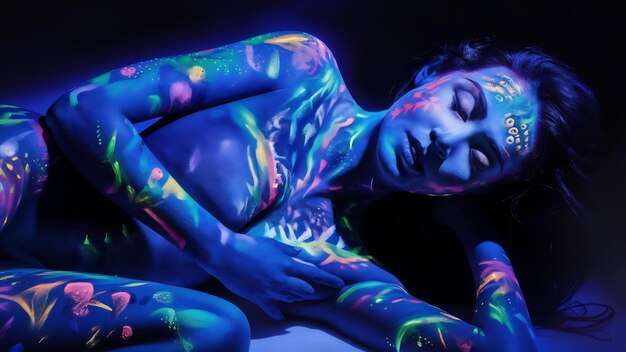 Photo blacklight boby painting